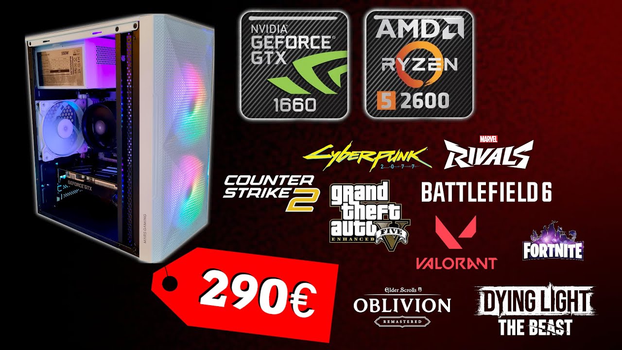 ИГРАТЬ на ПК за 290 евро в 2025 году &mdash; стоит ли оно того?! [ R5 2600 & GTX 1660 ]