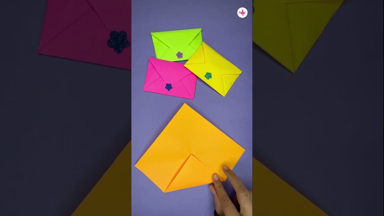 Easy Origami Envelope | Simple DIY Craft #howto #trending #papercraft #shorts #ytshorts