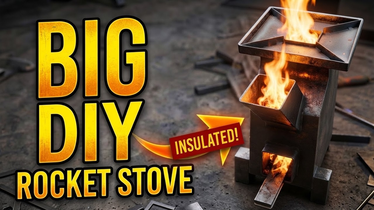 ROCKET STOVE BUILD - How I Made This - MIG Welding!