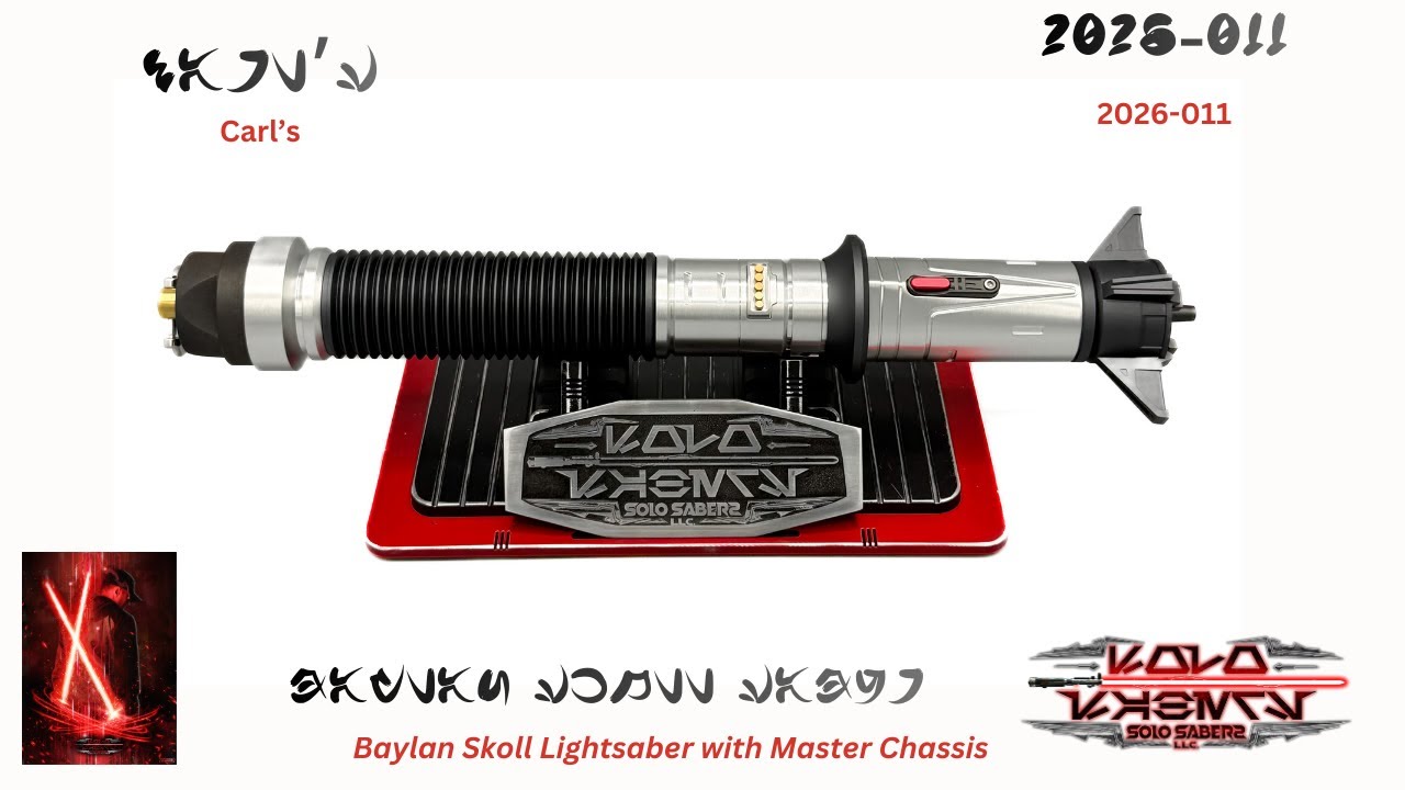 Carl's Baylan Skoll Neopixel Lightsaber with Goth Master Chassis