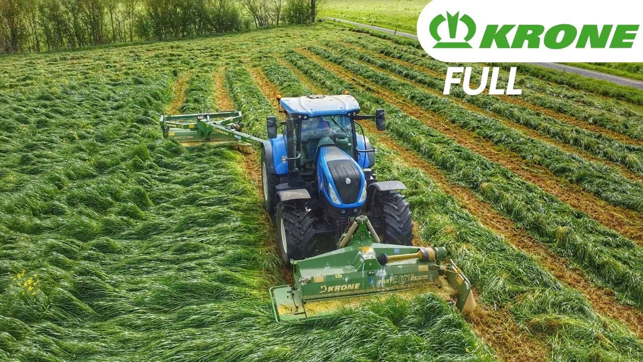 La saison commance-New Holland T7.245 avec un groupe de fauche full Krone