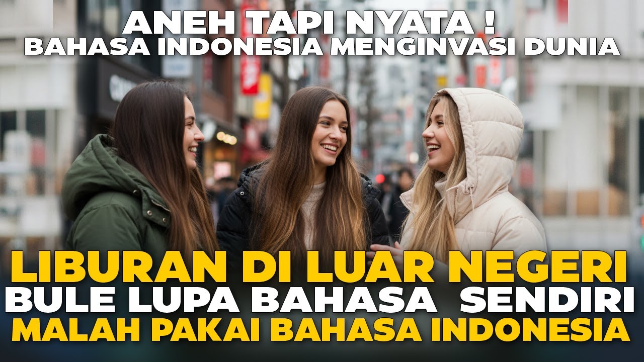 SAMPAI LUPA BAHASA SENDIRI ! BULE LIBURAN DI LUAR NEGERI MALAH PAKAI BAHASA INDONESIA