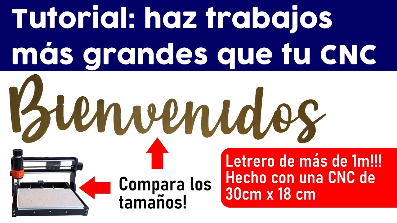 tutorial | cómo hacer trabajos más grandes que la CNC | creación de letreros | aspire | mosaico