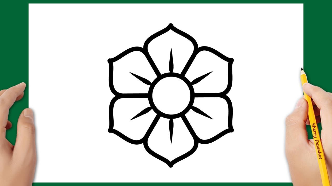 COMO DESENHAR UMA FLOR F&Aacute;CIL