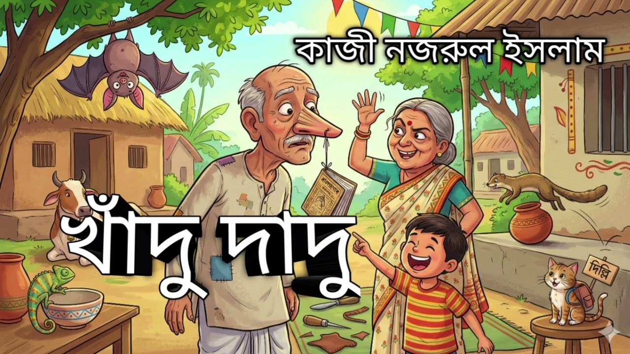 খাঁদু দাদু।। কাজী নজরুল ইসলাম।। বাংলা কবিতা।। কবিতা মঞ্জুরী।।