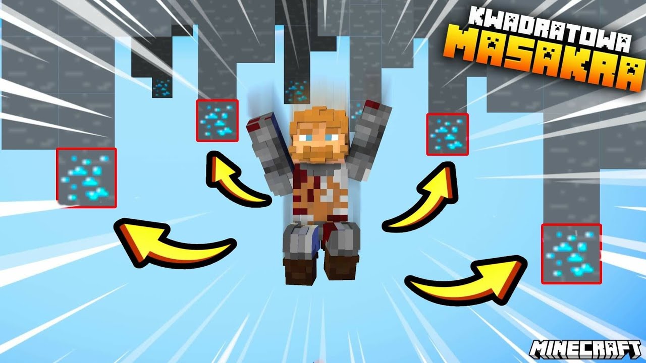 Szukanie diamentów w voidzie 🌌 Kwadratowa Masakra Minecraft