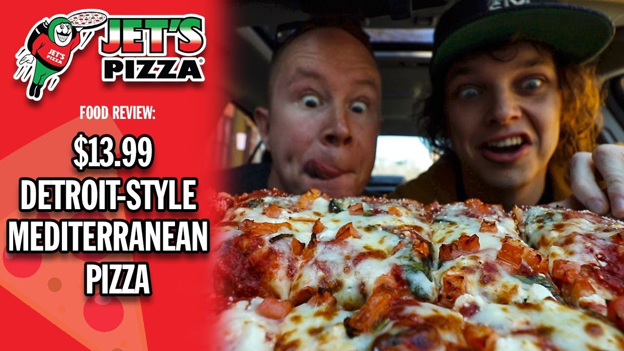 Jet's Pizza's $13.99 Large Mediterranean Pizza Food Review | #Sponsored