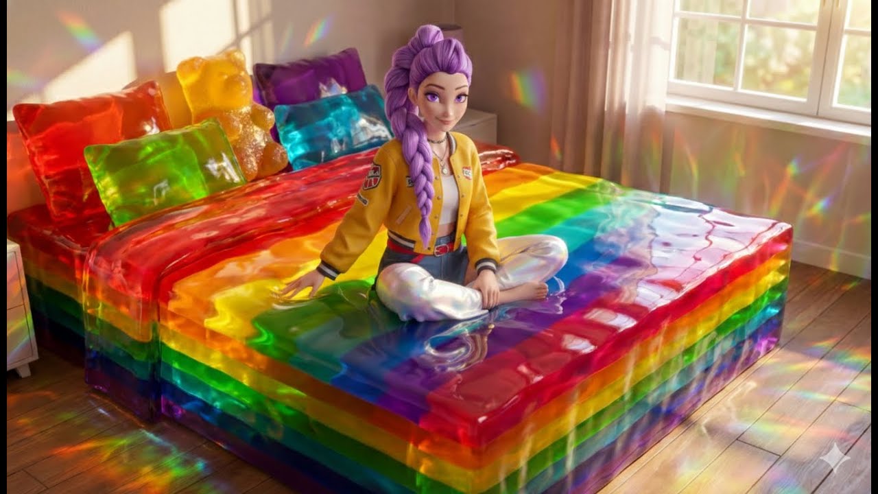 Rumi Resting in a Jelly World  |Ultimate Oddly Satisfying AI ASMR |KPDH × Italian Brainrot Animation