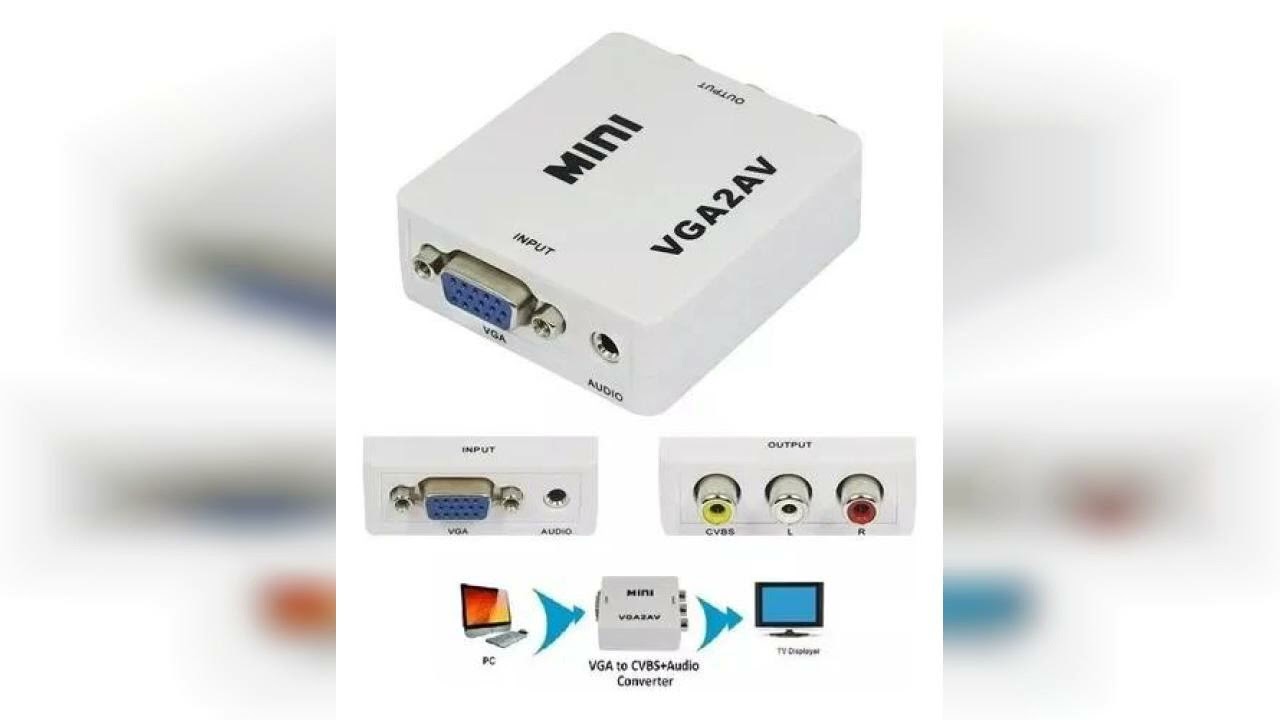 Review: Conversor Vga Para Rca Av Branco Branco