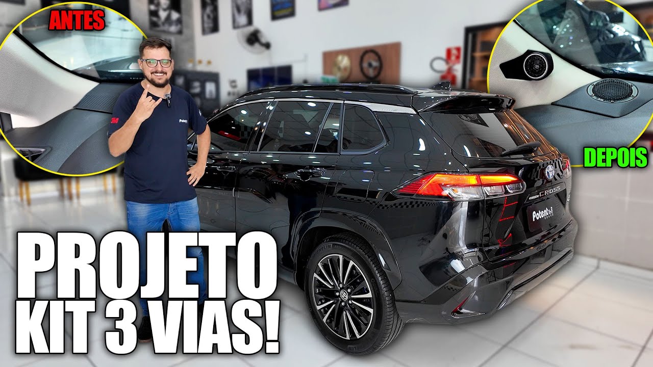 COROLLA CROSS PROJETO DE ÁUDIO COM KIT 3 VIAS E 2 SUBWOOFERS. QUALIDADE ABSURDA! BLAM SIGNATURE !