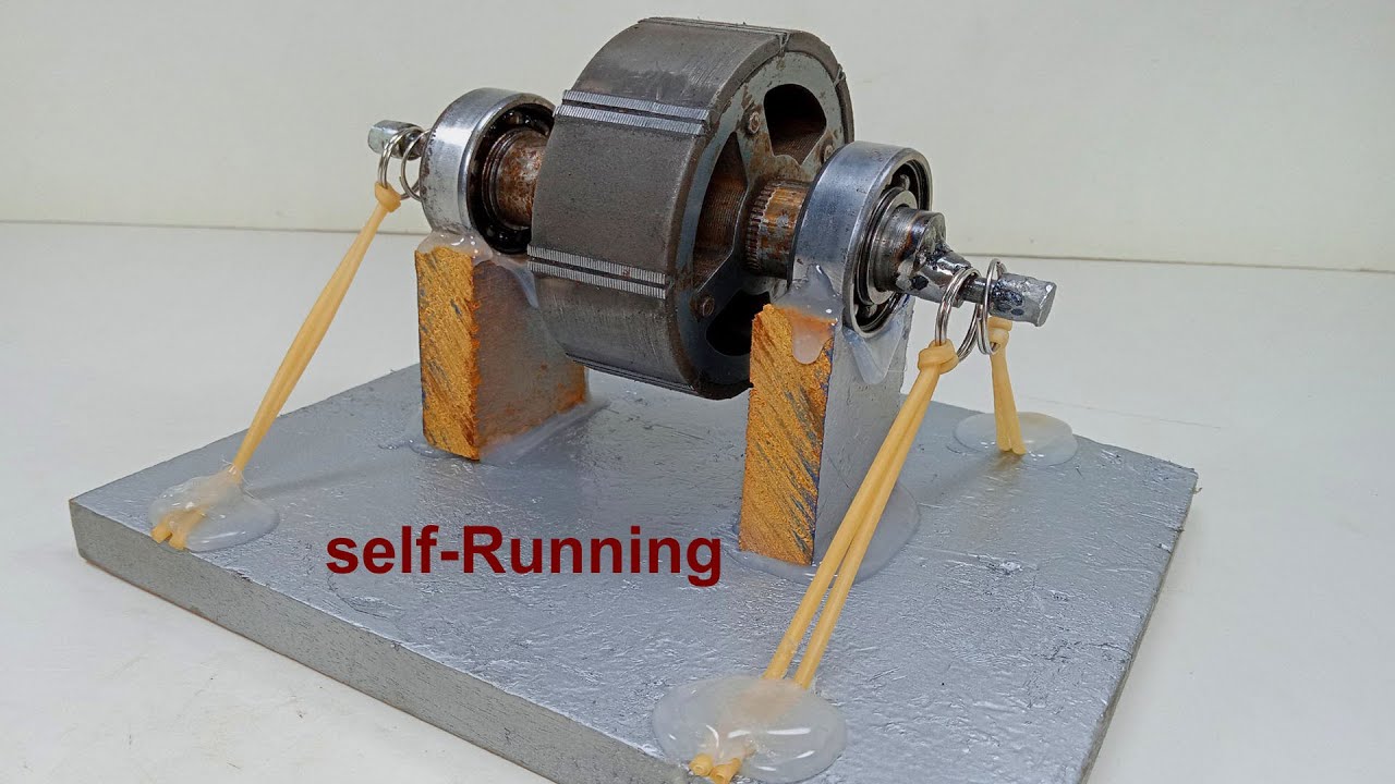 Idea make Self Running Machine energy generator Build Elastic flywheel machine Not use electricity