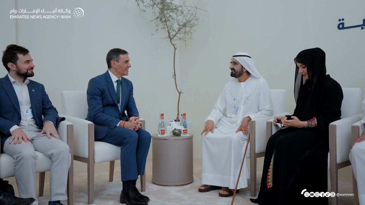 محمد بن راشد يلتقي رئيس وزراء إسبانيا ويبحثان تعزيز التعاون بين البلدين