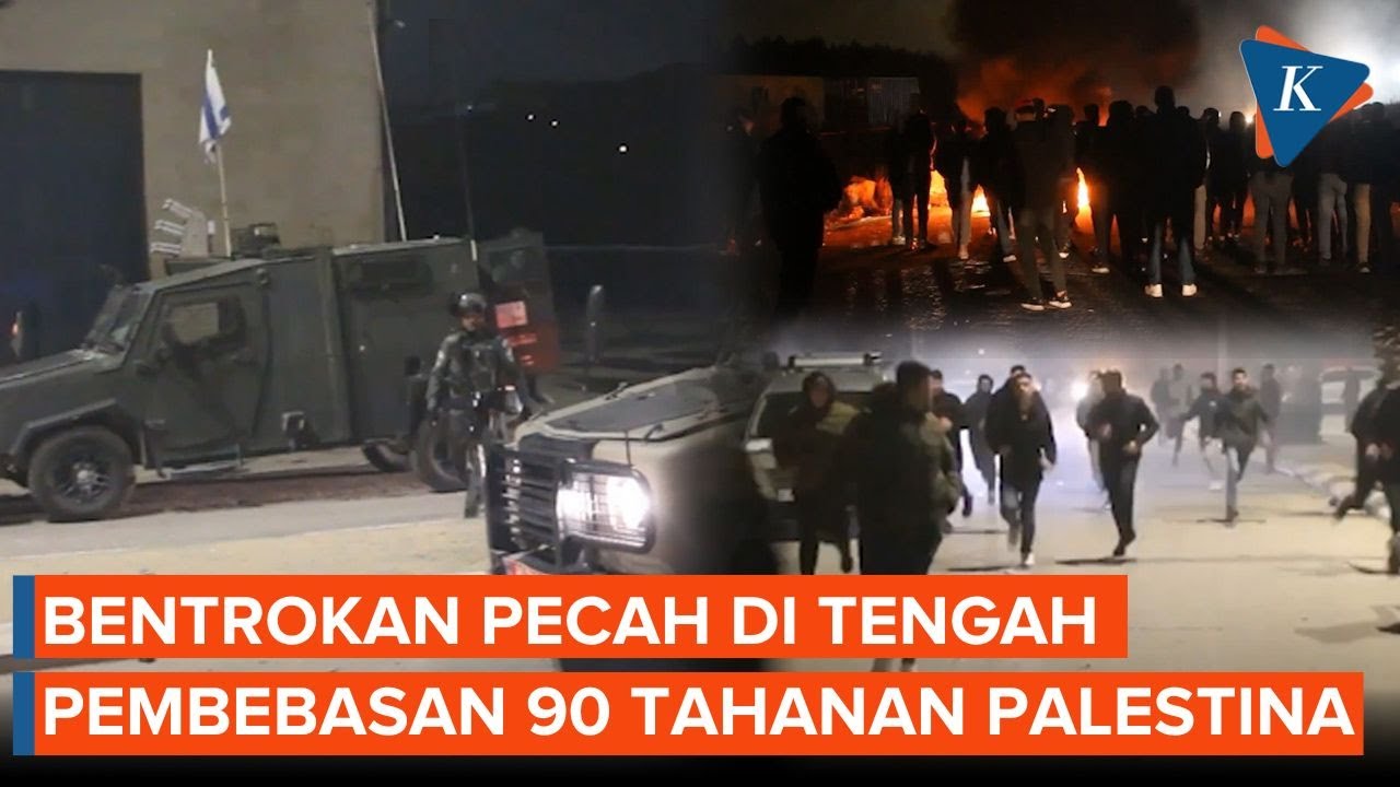 Pembebasan 90 Tahanan Palestina Diwarnai Bentrok dengan Pasukan Keamanan Penjara