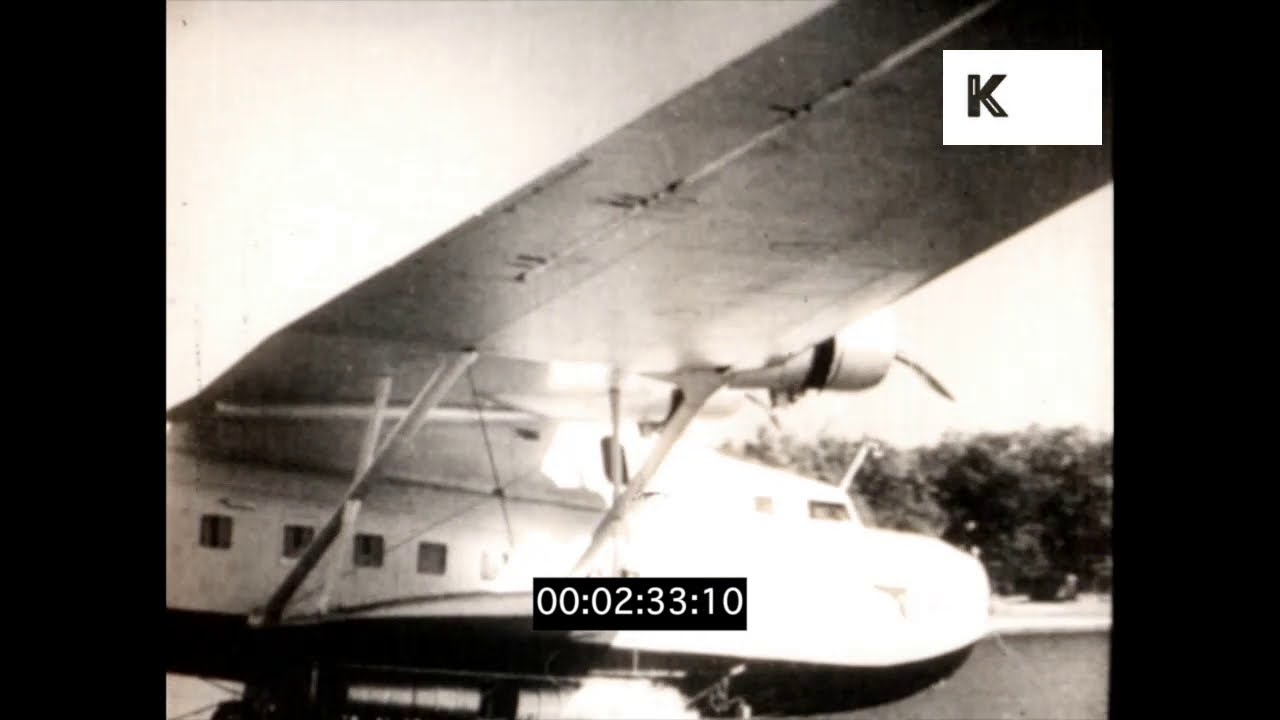 1930s, 1940s USA, Boeing Clipper Plane Manufacturing, Aircraft Factory, 16mm