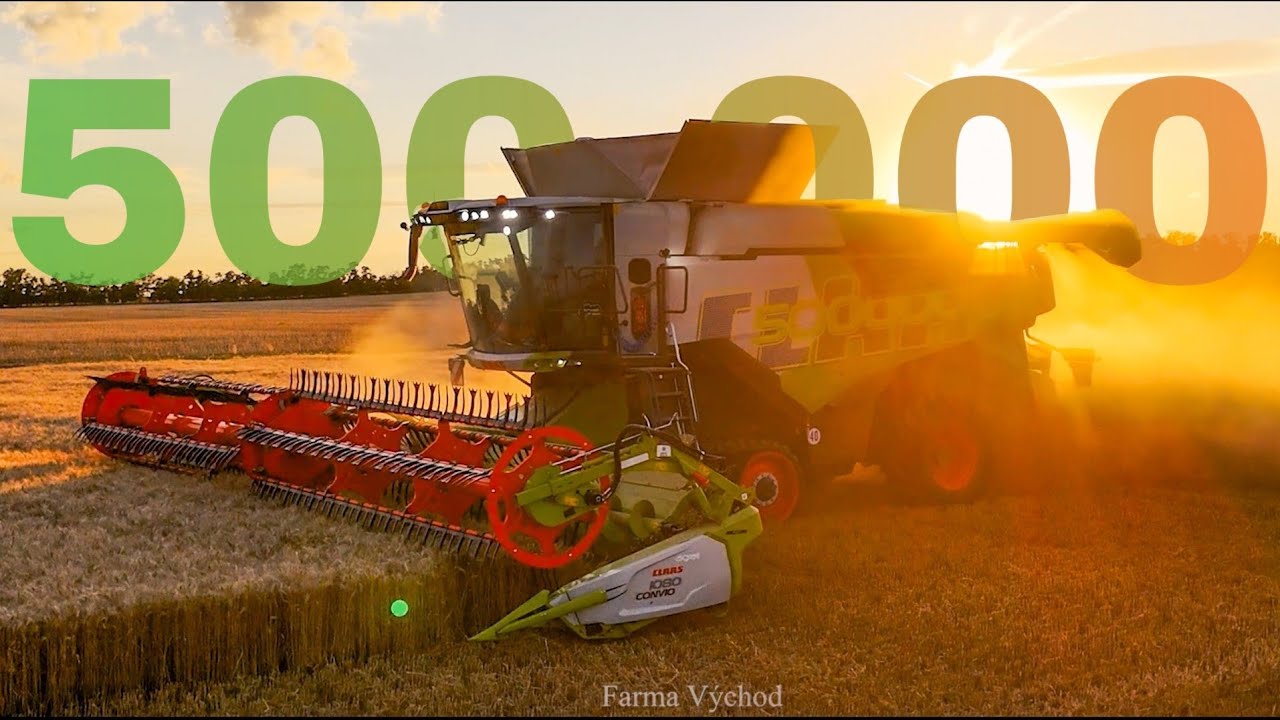 CLAAS LEXION 500 000💚 at SUNSET🧡 /@havoagro6305