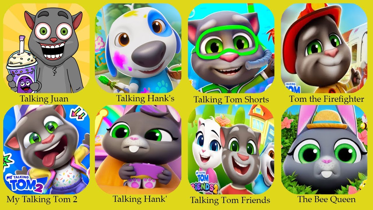 HALLOWE TALKING TOM,TALKING JUAN,Talking Hank's Adventure GuideIsland Living,Talking Tom Shorts