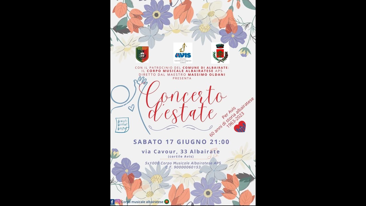 Corpo Musicale Albairatese Concerto d'estate 17 Giugno 2023