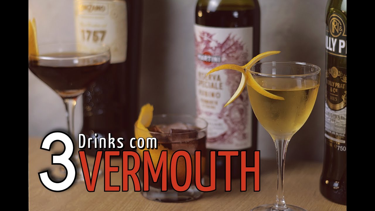 3 Drinks com Vermouth - Faça as receitas de livros clássicos da coquetelaria