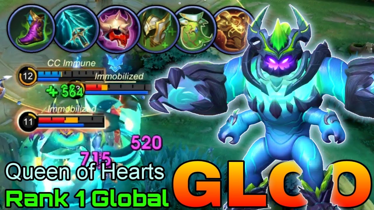 Монстр-Глу, смертельный игрок линии опыта — топ 1 в мире Глу от Queen of Hearts — Mobile Legends