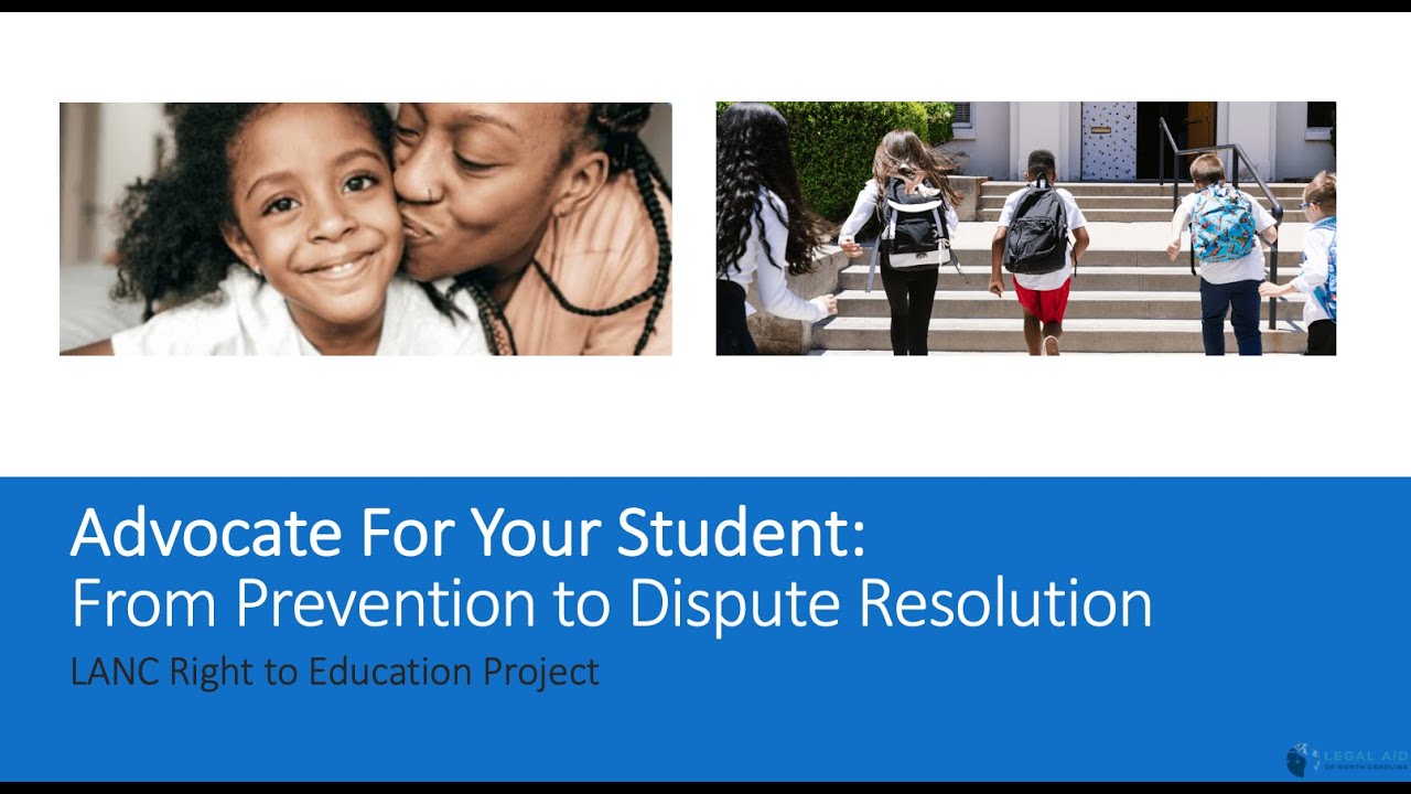 Advocate For Your Student: From Prevention to Dispute Resolution