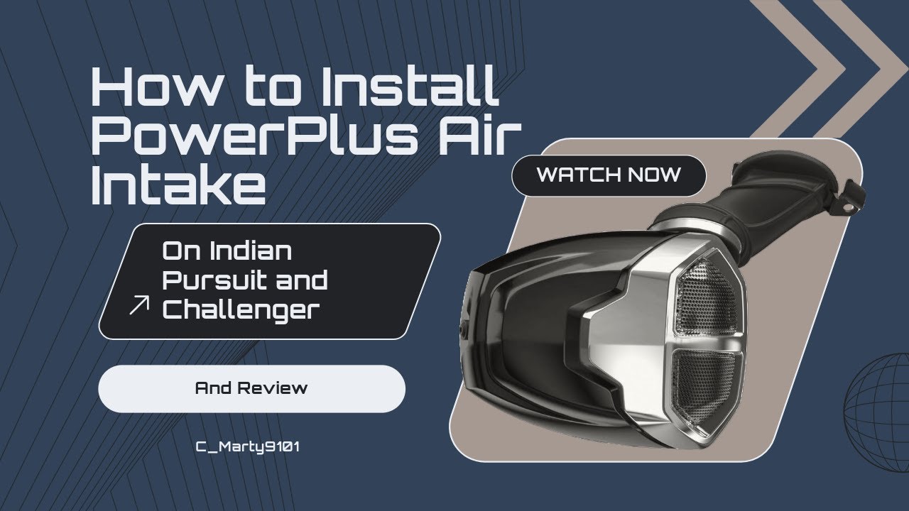 Как установить воздухозаборник PowerPlus на любой Indian Pursuit или Challenger и обзор.