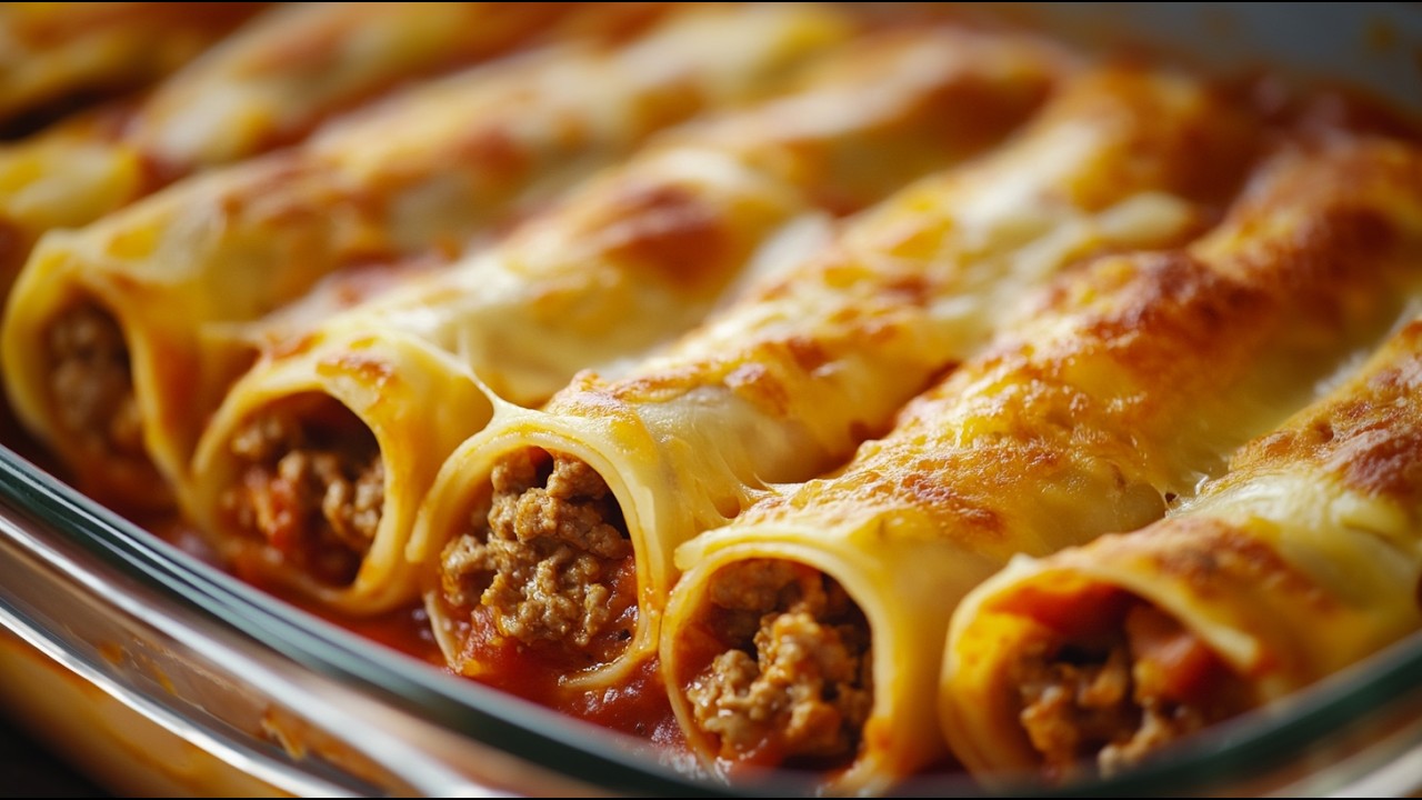 Perfektes Abendessen: Cannelloni mit Hackfleisch und Tomatensauce! Schnelles und einfaches Rezept ❗