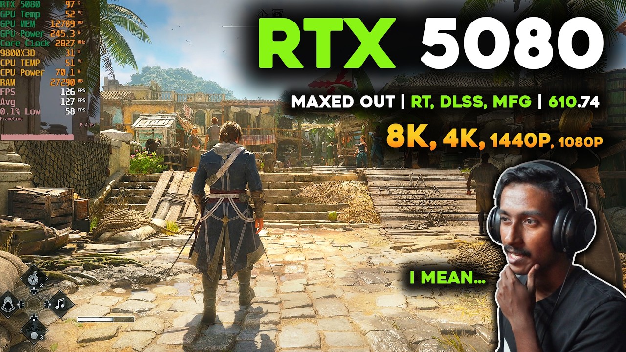 Assassin's Creed Black Flag Resynced on RTX 5080 - Maxed Out | DLSS 4.5 | 8K, 4K, 1440p, 1080p