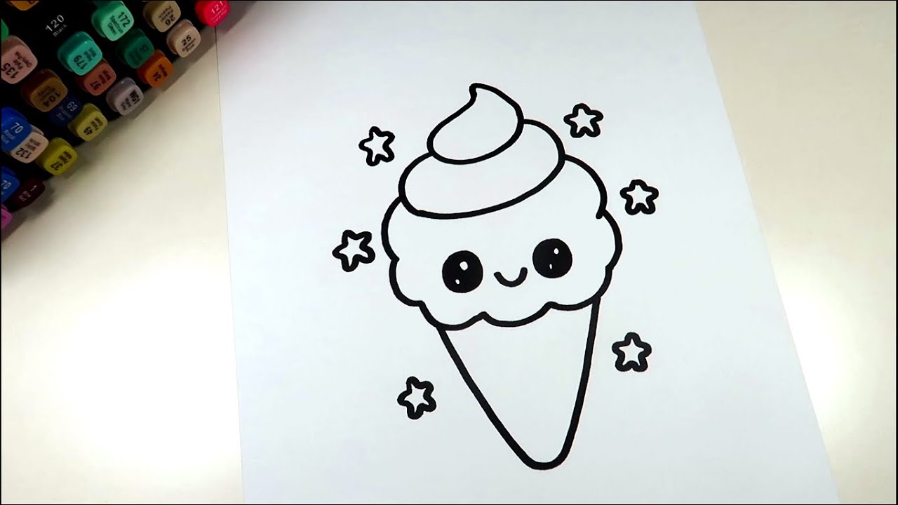 Cute Ice Cream Coloring / Relaxing Art / Asmr Drawing