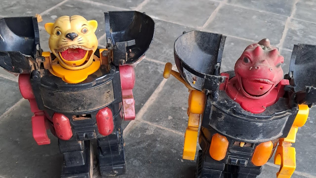 Unboxing Mainan Robot Dinosaurus jadul made in Taiwan