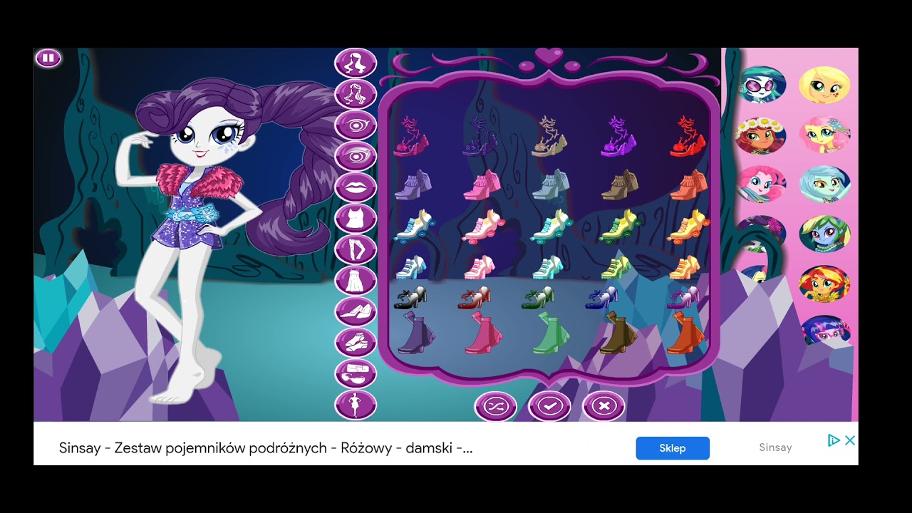 legend of everfree rarity dress up game