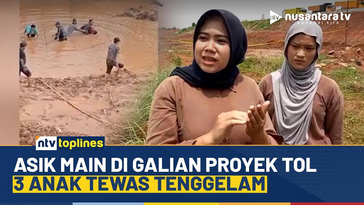 Tragis! Detik-detik 3 Anak di Bekasi Tewas Tenggelam Setelah Main di Genangan Air Proyek Tol | NTV