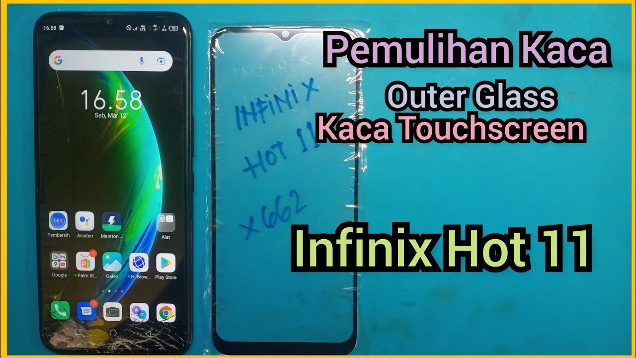 Pemulihan Kaca Touchscreen Infinix Hot 11 ..‼️ Broken Glass Cracked Infinix Hot 11