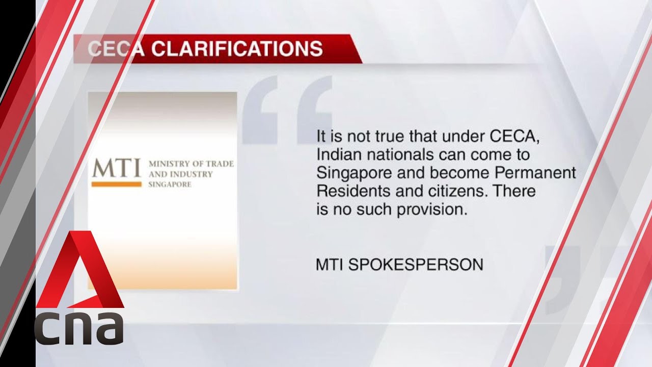 MTI addresses Singaporeans' concerns over CECA