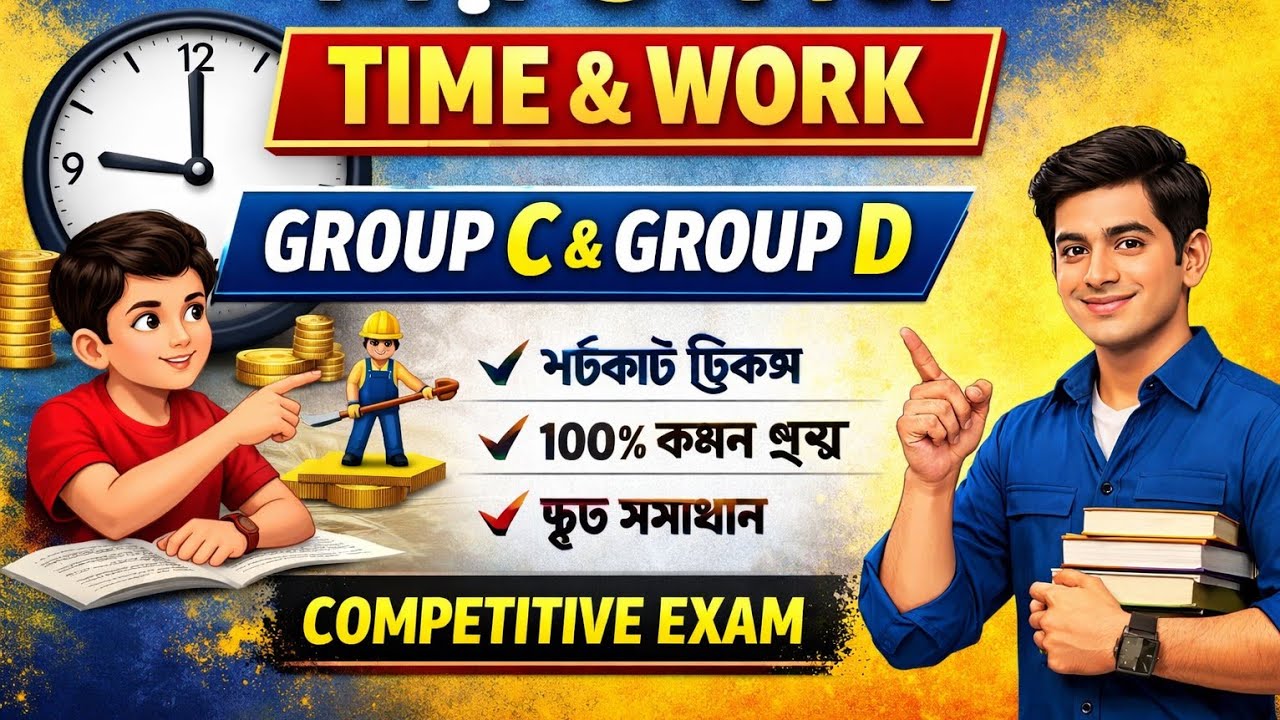 Time and Work | Group C & Group D Math | দ্রুত সমাধান ট্রিকস | Competitive Exam