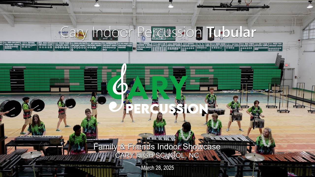Cary Indoor Percussion performing “Tubular” at Cary Family & Friends Showcase, 3/28/2025