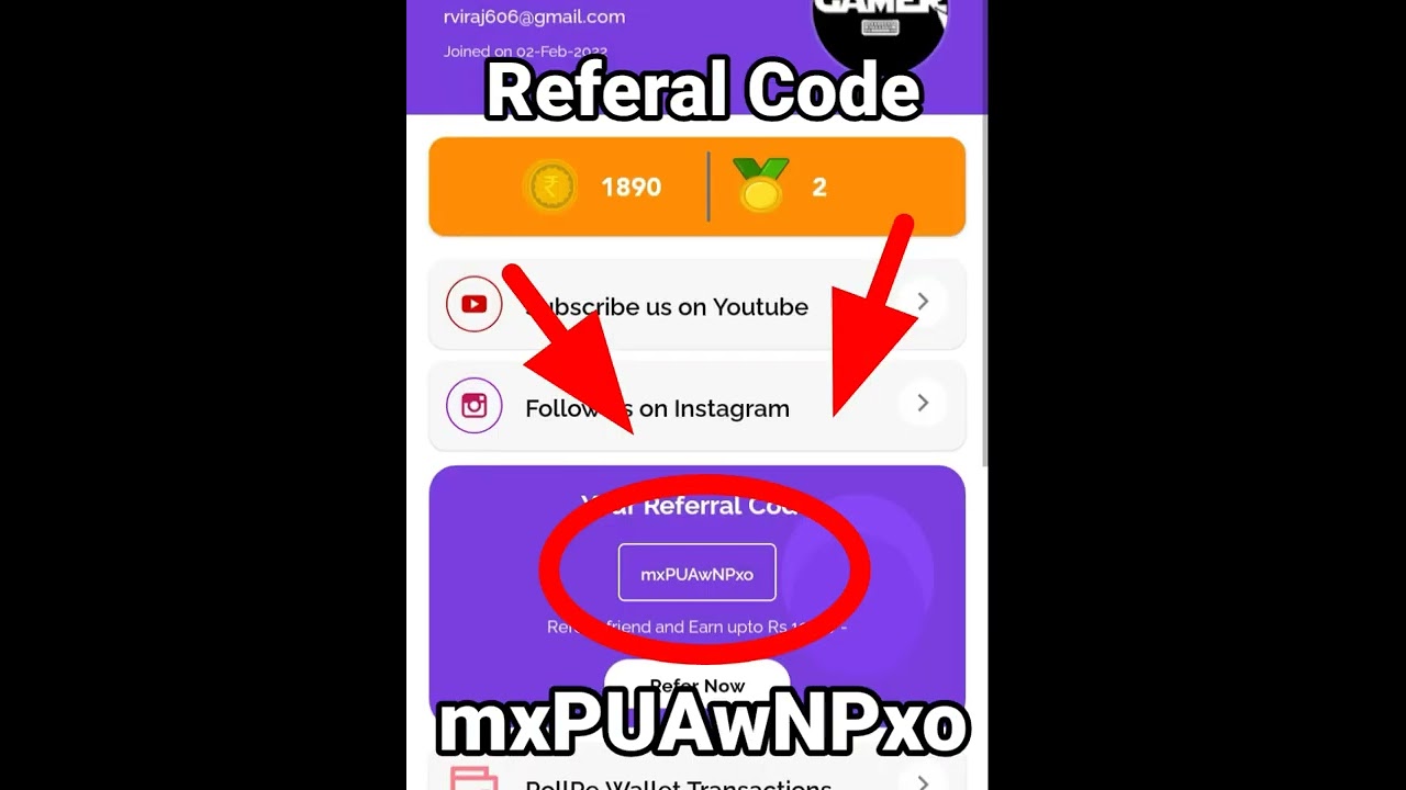 Pollpay Referral Code #shorts #yiutubeshorts | EARN
