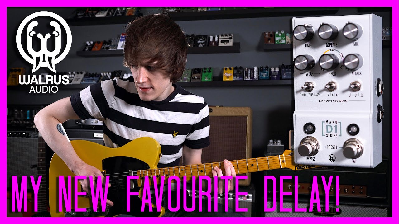 The ONLY DELAY PEDAL You'll EVER Need?! Mako Series D1 Delay (Stereo) - Walrus Audio Pedal Demo