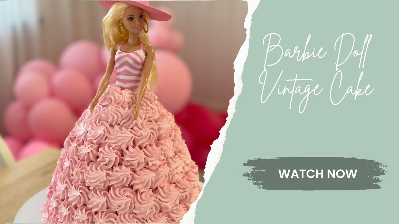 Vintage Barbie Doll Cake Design | Quick how to make it
