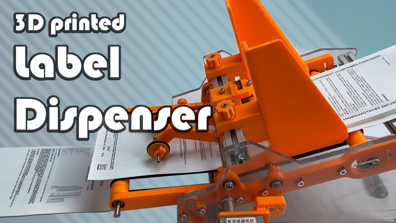3D printed Label Dispenser | DIY Friction Feeder | download all Files