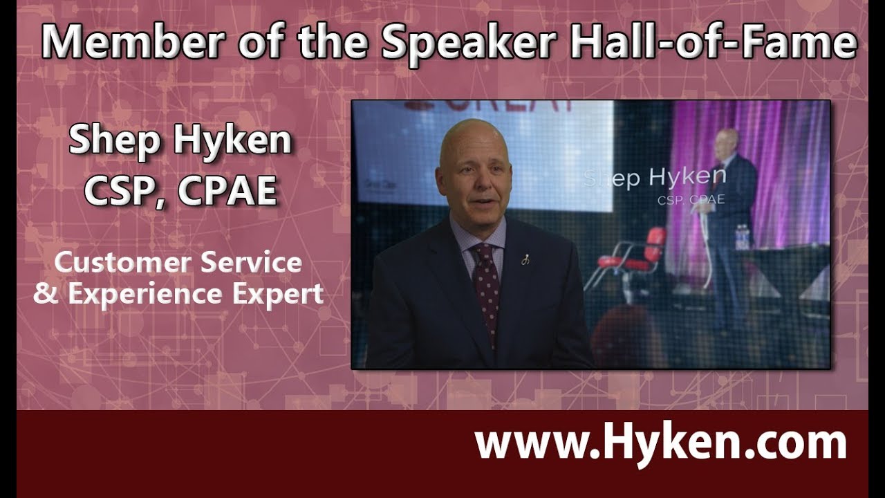 Shep Hyken Is a Member of the Speaker Hall-of-Fame