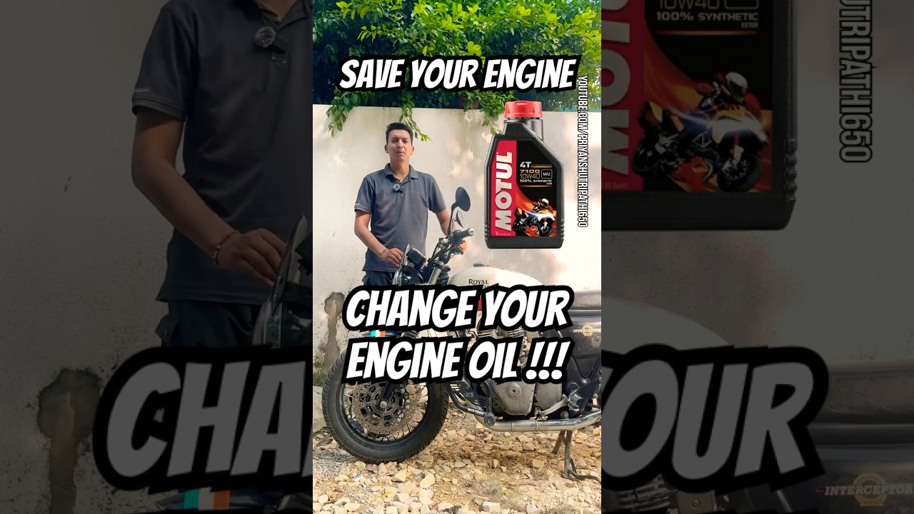 ✅When Should You Change Engine Oil in ur Bike? 🔥 #shorts #royalenfield #automobile #interceptor650