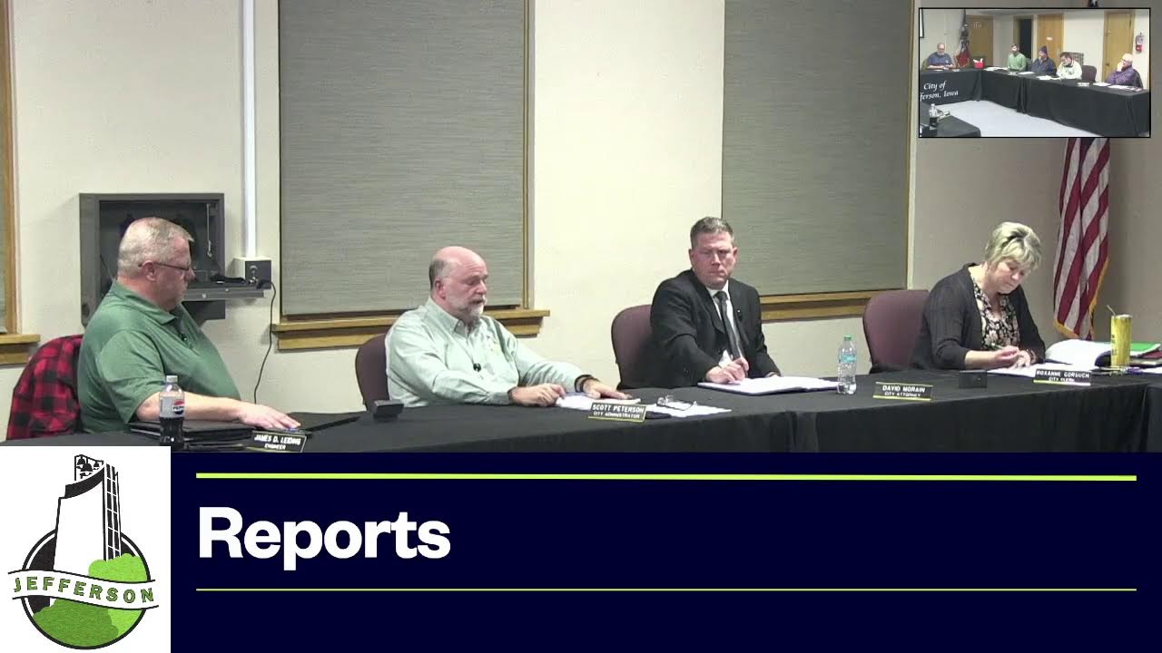 City of Jefferson, Iowa Council Meeting