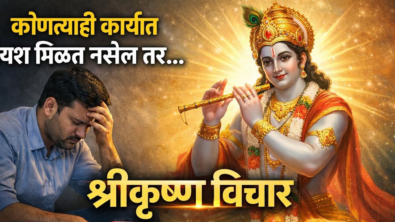 यश हवंय? श्रीकृष्णांचा हा मंत्र लक्षात ठेवा | वारंवार अपयश येत असेल तर हा श्रीकृष्ण विचार ऐका 