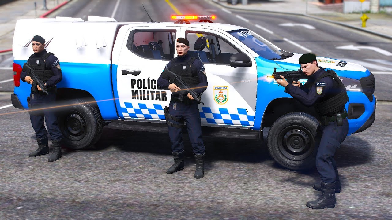 CRIMINOSO REAGE A ABORDAGEM E ACABA BALEADO | GTA 5 POLICIAL