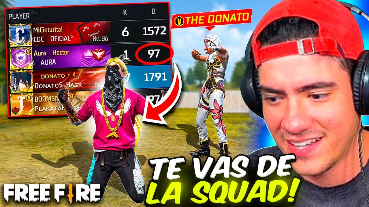 SI TE HACES MENOS DAÑO TE SALES DE LA ESCUADRA EN FREE FIRE - TheDonato