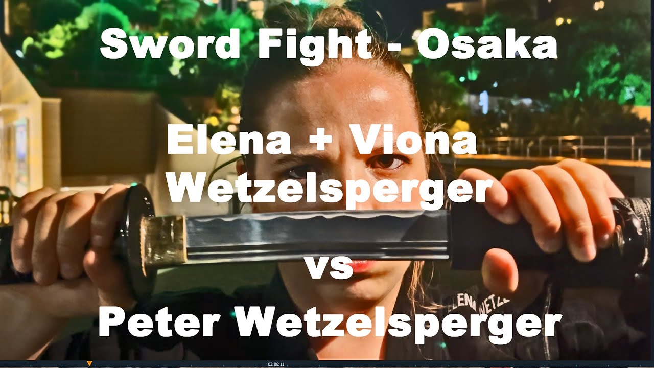 Sword Fight Elena+Viona Wetzelsperger vs Peter Wetzelsperger