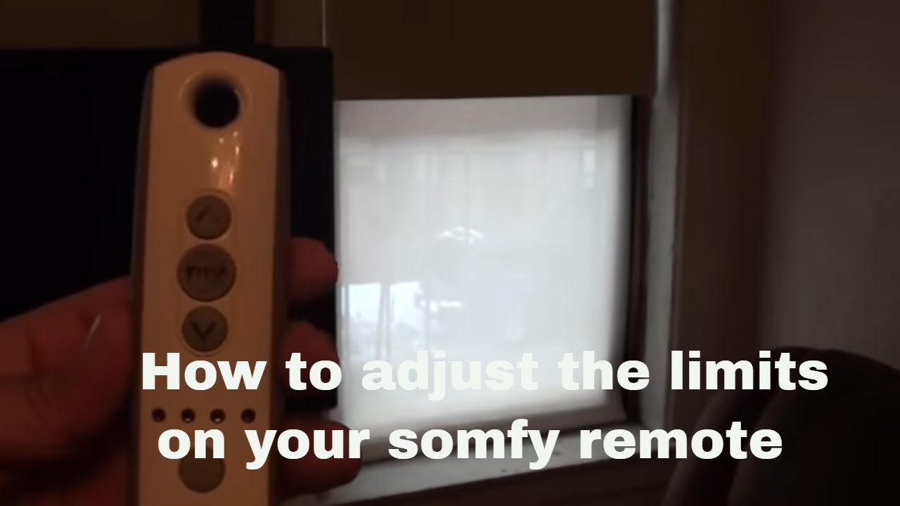Easiest & quickest way to fix the up & down limits on a somfy RTS roller blind.