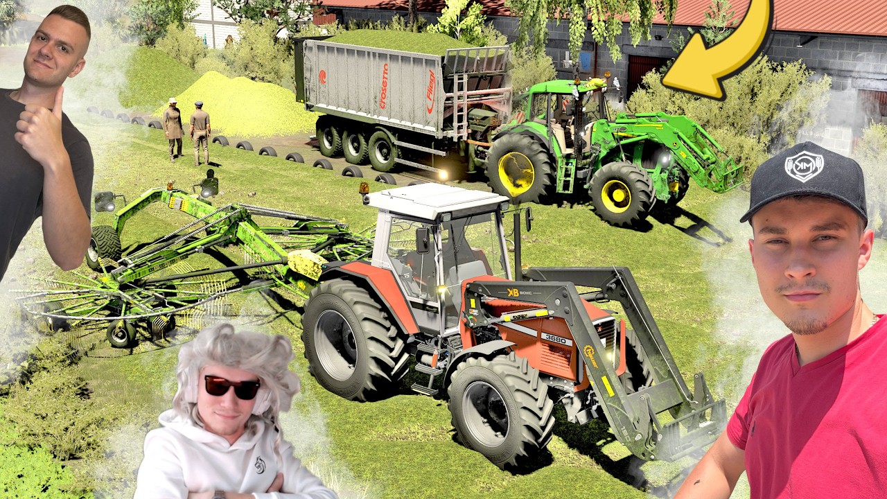 TRAWA W SILOS! 🤩 SIECZKARNIA W AKCJI 😁 JANINA I DZIEJUŚ POMAGAJĄ 🔵 
