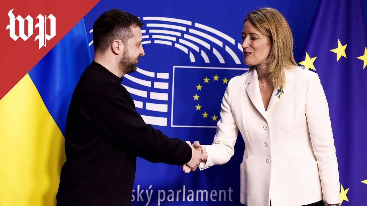 Ukraine's Zelensky addresses EU Parliament