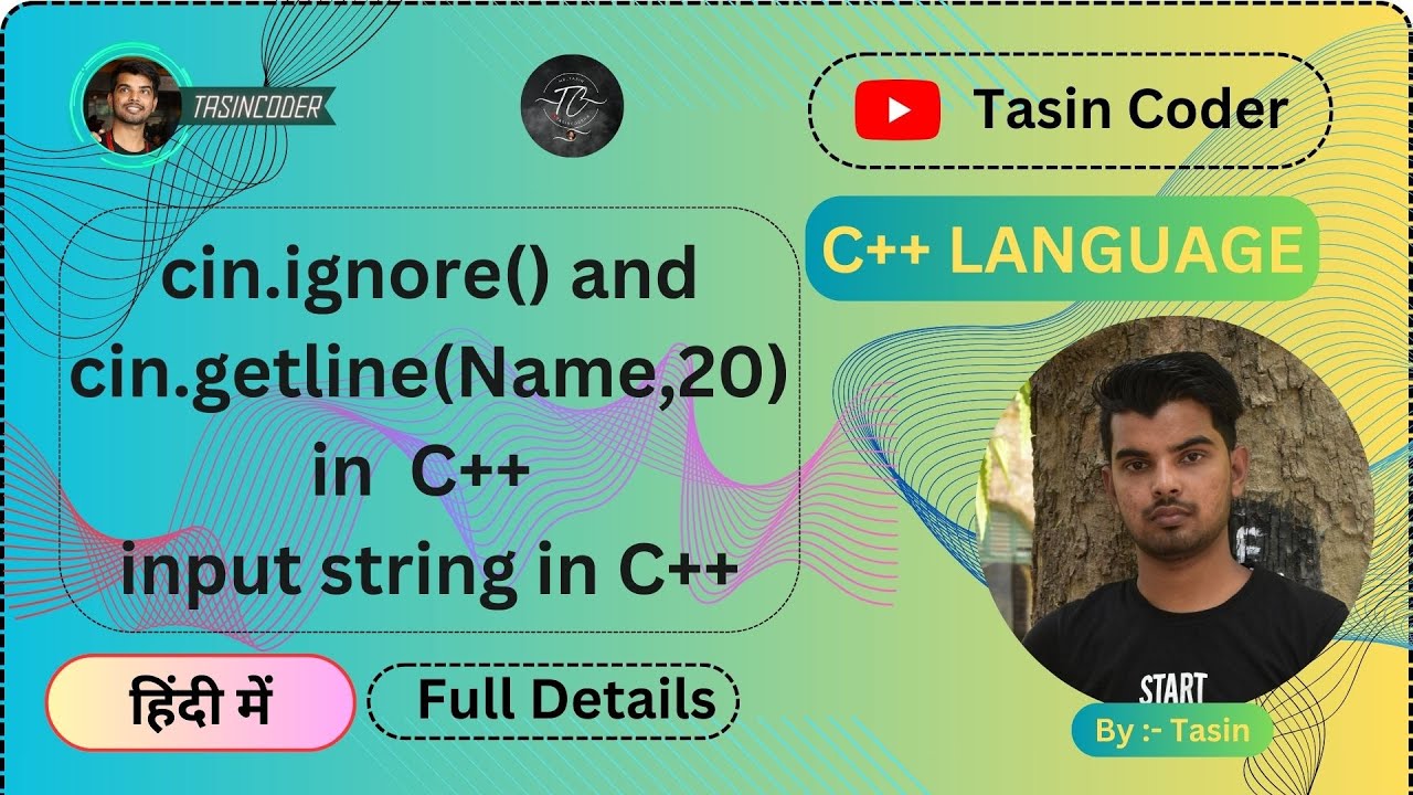 Multiple string input function in C++ | ignore (), getline(Name,size) | #tasincoder